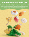 Nocciola - Nocciola Squeaky Crinkle Corn Dog Toys