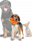 Tuffy Dog Toys - VIP Products - DuraForce Duck Tiger - Orange, Durable, Squeaky Dog Toy