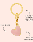 The Foggy Dog - Pink Heart Collar Charm: Charm Only