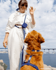 SUNNY TAILS - Signature Navy Snap Dog Treat Pouch: Standard (1/2 cup)