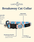 Lucy & Co. - Tinned Fish Breakaway Cat Collar: L