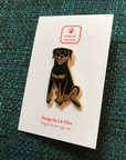 Lili Chin Art - Rottweiler Dog Enamel Pin