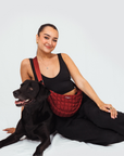 Cocopup London - Crossbody Crescent Dog Walking Bag - Merlot