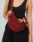 Cocopup London - Crossbody Crescent Dog Walking Bag - Merlot