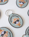 Lindy Stark Designs - Meowdy Partner Embroidered Keychain