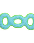 Tuffy Dog Toys - VIP Products - DuraForce 3 Way Tug - Blue/Green, Durable, Squeaky Dog Toy