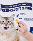 Finfare Pet Foods - Freeze-Dried Salmon Skin Bites for Cats, 1.3oz