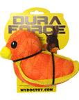 Tuffy Dog Toys - VIP Products - DuraForce Duck Tiger - Orange, Durable, Squeaky Dog Toy