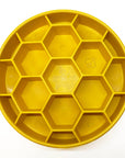 SodaPup Dog Toys - Honeycomb Design eBowl Enrichment Slow Feeder Bowl for Dogs: Yellow