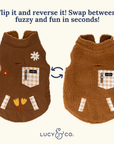 Lucy & Co. - Chocolate Meadows Reversible Teddy Vest