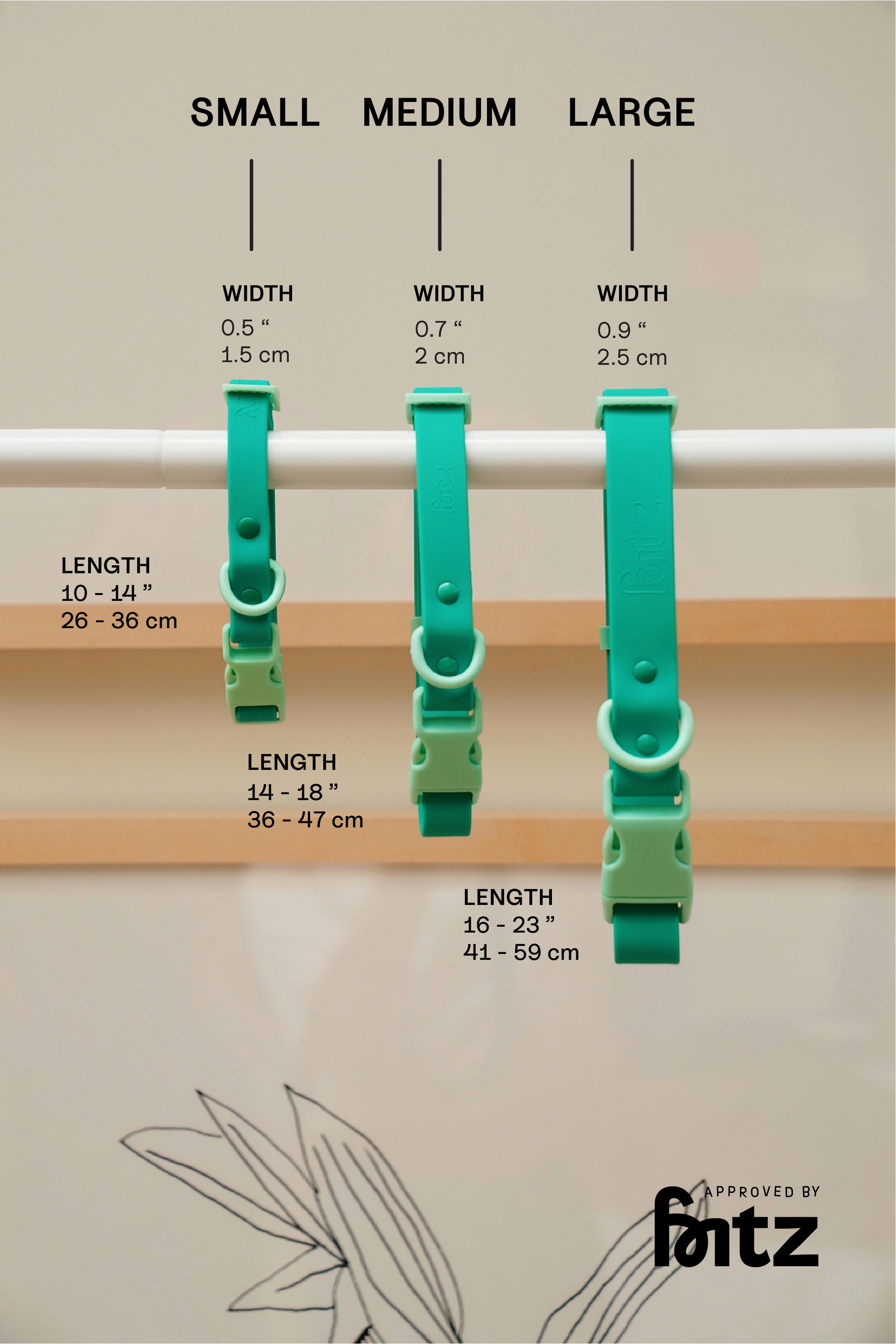 The Fritz Collar Baby Blue and Orange