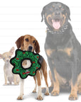 Tuffy Dog Toys - VIP Products - Tuffy Holiday Medium Gear Ring Wreath, Durable Dog Toy