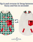 Lucy & Co. - Happy Howlidays Reversible Teddy Vest