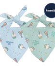 Dog Bandana Co Blue Birthday/Gotcha Day Reversible Bandana