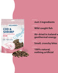 Icelandic+ Cod & Shrimp Mini Combo Bites Treats for Cats