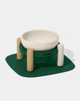 Vetreska Santal Forest Ceramic Pet Bowl & Mat Set