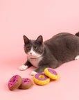 Mimi's Daughters Dotty Doughnut - Felt Cat Toy