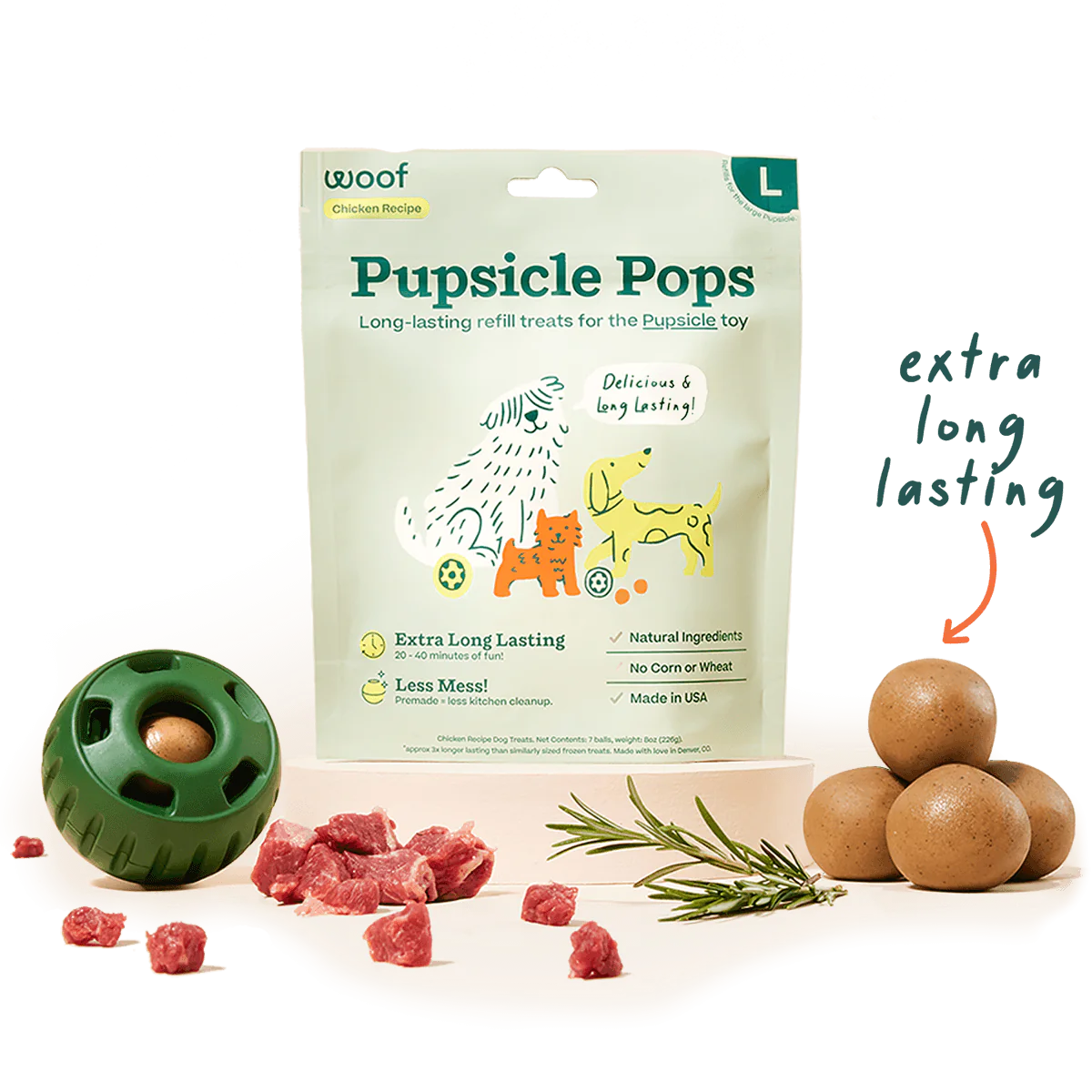 Woof - Beef & Peanut Butter Pupsicle Pops