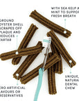 Crumps Plaque Busters - Kelp & Mint Advanced Double Fresh Dental Sticks