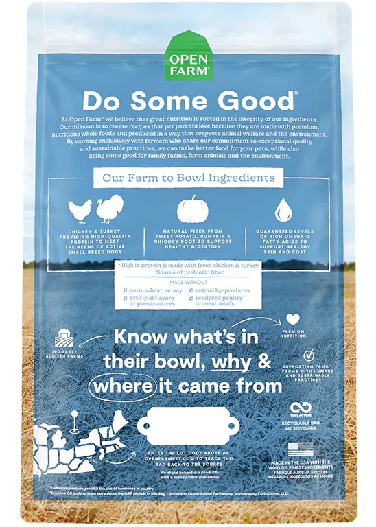 Open Farm Ancient Grains Small Breed - Chicken & Turkey Recipe