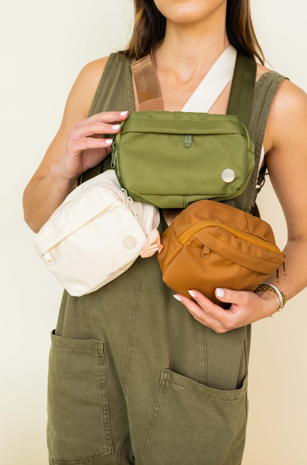 Monochrome Belt Bag with Discrete Poop Bag Dispenser