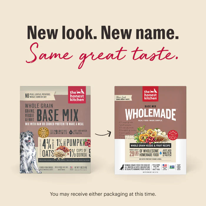The Honest Kitchen Dehydrated Whole Grain Fruit & Veggie Base Mix – The  Modern Dog Company Store