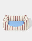 Vetreska Mist And Merlot Pet Sofa - Cream & Stripes