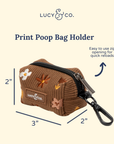Lucy & Co. - Chocolate Meadows Corduroy Poop Bag Holder