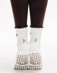 Almla Active - Dachshund & Espresso Martini Double Sided Pilates Grip Sock: One Size