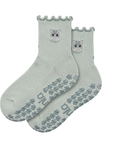 Almla Active - Cat Embroidered Pilates Grip Socks Gray Paw Grips
