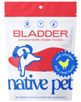 Native Pet - Cranberry Bladder Chews, Kidney & Urinary Supplement for Dog: 60ct