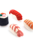 The Foggy Dog - Sushi Cat Toy, Salmon Nigiri: 3" x 2"