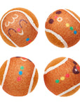 Pet Palette Distribution - BARKHoliday Gingerball Boys Tennis Ball Dog Toy 4pc