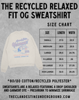 The Clandestine Underground - Ski In Vermont, Winter Season Relaxed AS Sweatshirt: Powder Blue / L