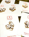 Lili Chin Art - Maltese /Fluffy white dog dog enamel pin