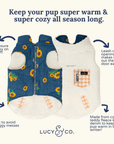 Lucy & Co. - Sunflower Power Reversible Teddy Vest