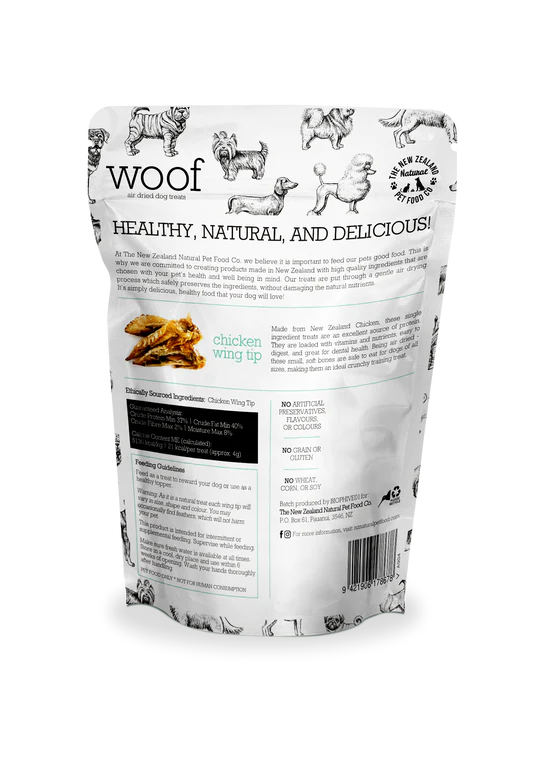 The NZ Natural Pet Food Co. Air Dried Chicken Wing Tip Treats The