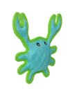 Tuffy Dog Toys - VIP Products - DuraForce Crab Tiger - Blue/Green, Durable, Squeaky Dog Toy