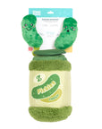 ZippyPaws Bungee Burrow Pickle Jar Plush Dog Toy