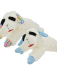 Multipet Spring Lamb Chop Plush Dog Toy 10.5”