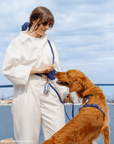 SUNNY TAILS - Signature Navy Snap Dog Treat Pouch: Standard (1/2 cup)