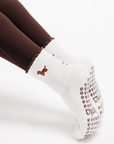 Almla Active - Dachshund & Espresso Martini Double Sided Pilates Grip Sock: One Size