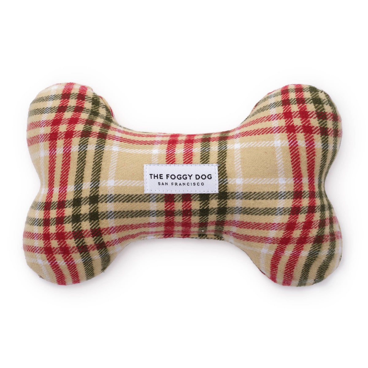 Eggnog Plaid Flannel Holiday Dog Squeaky Toy The Modern Dog Company Store