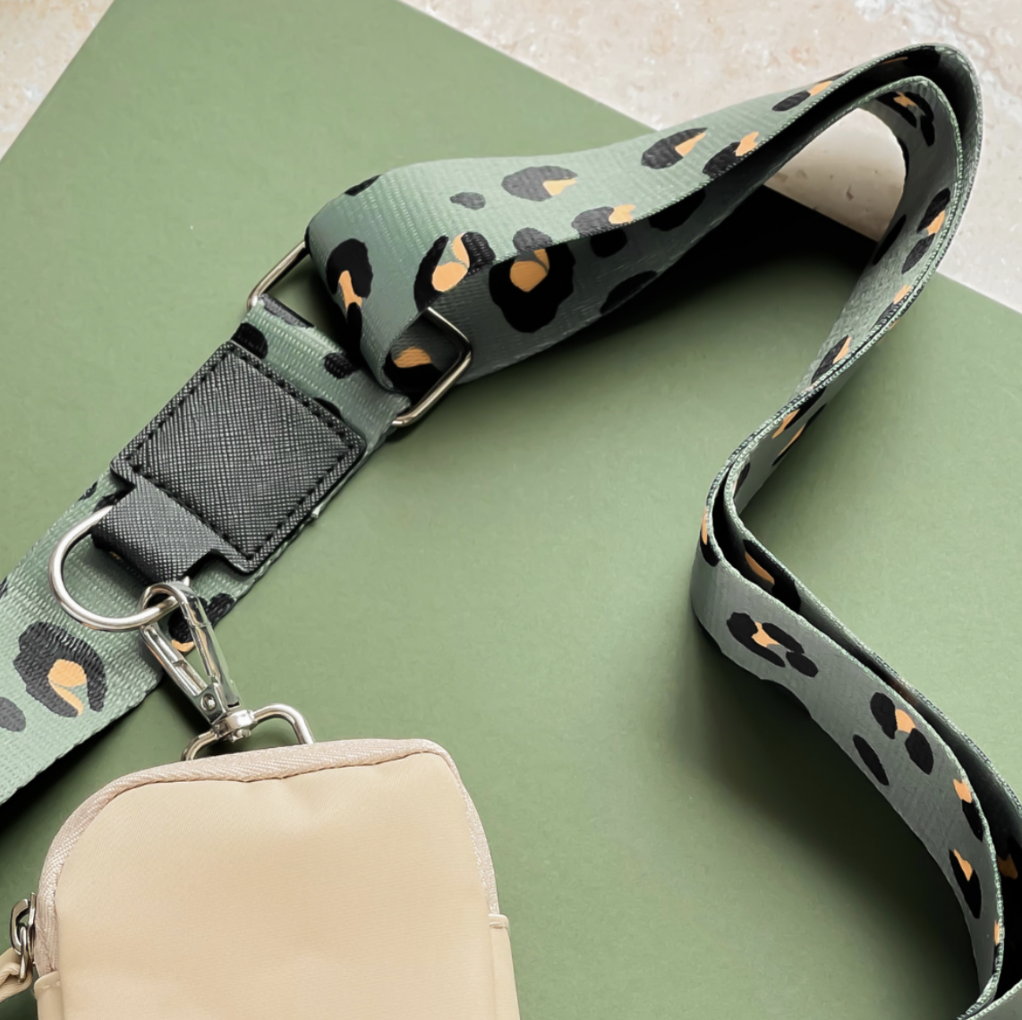 Cocopup London - Bag Strap - Khaki Leopard