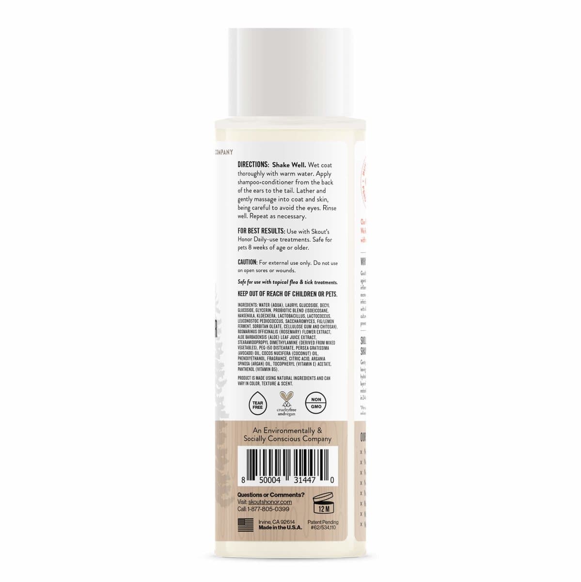 Skout's Honor - Probiotic Shampoo + Conditioner For Dogs + Cats