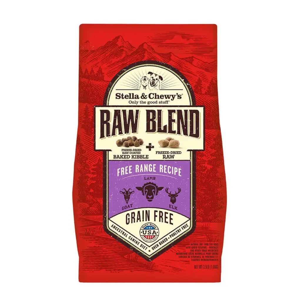 Stella & Chewy's Dog Dry Raw Blend GF Free-Range Goat, Lamb & Elk