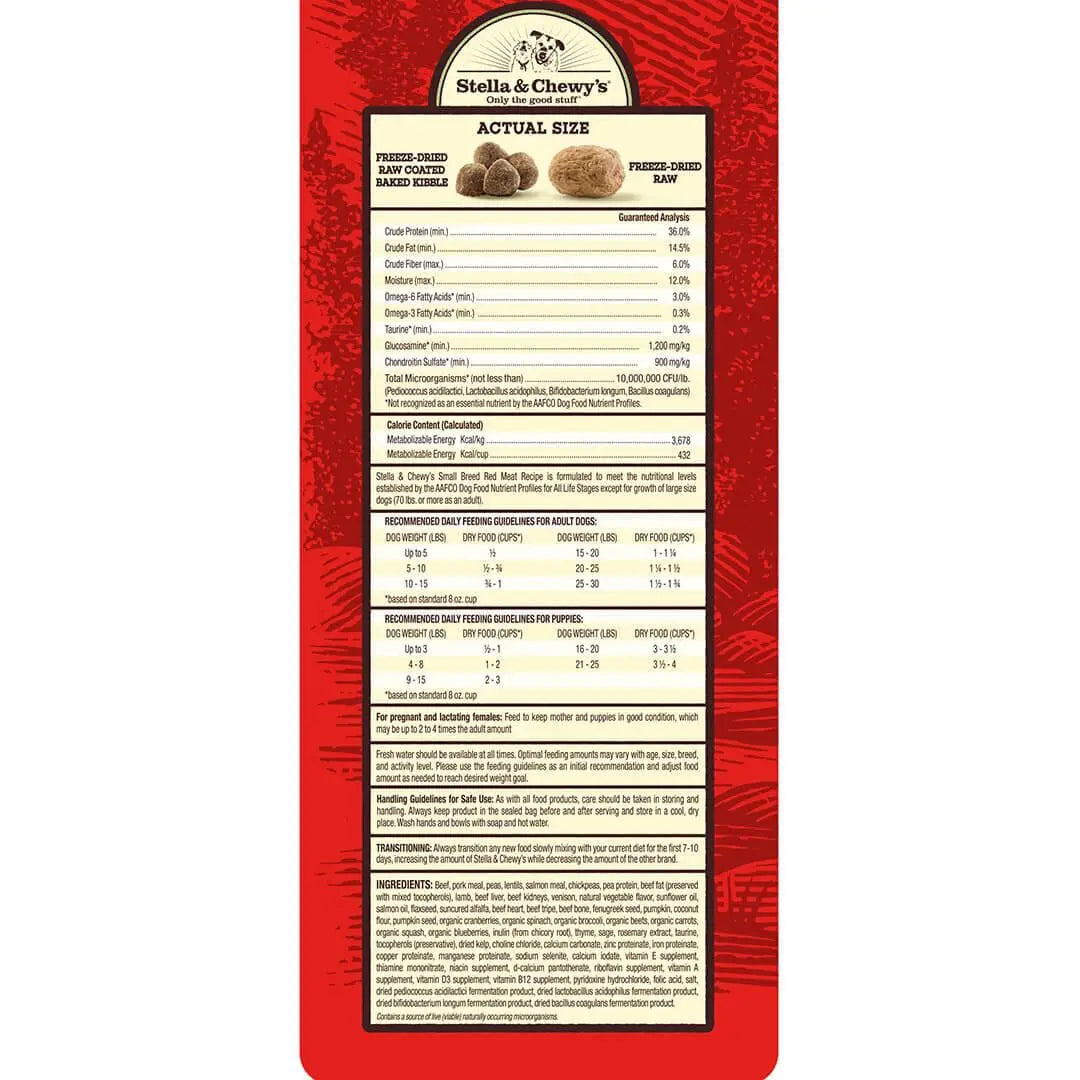 Stella & Chewy's Small Breed Red Meat Raw Blend Kibble