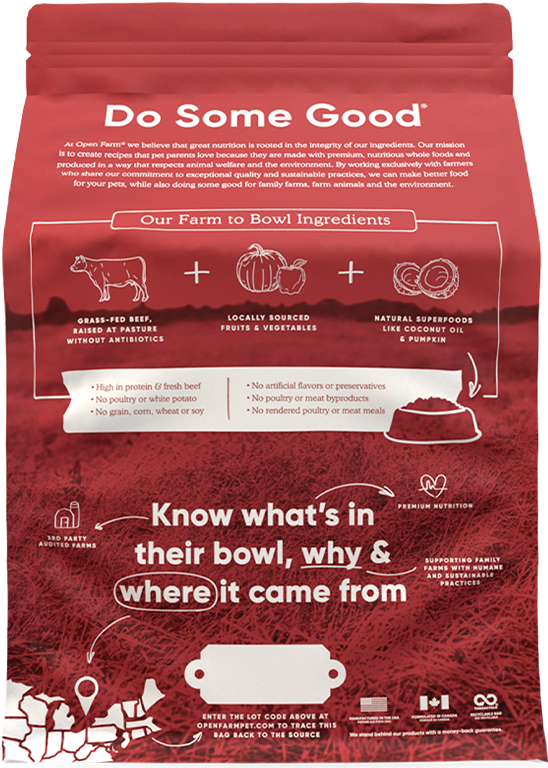 Open Farm GrassFed Dog Food Beef Recipe The Modern Dog Company Store
