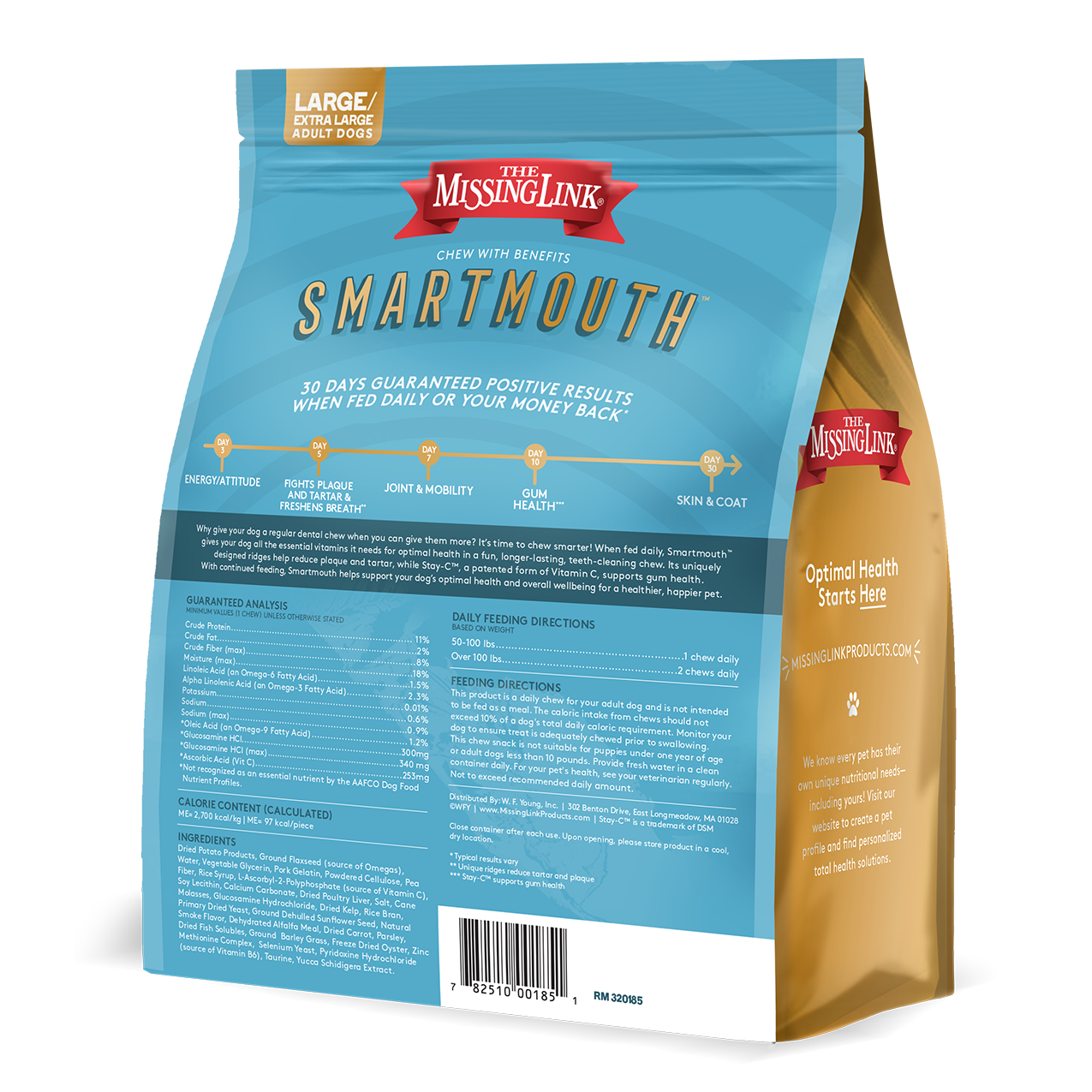 Missing Link Smartmouth Dental Chew LG/XLG Dog - 14ct