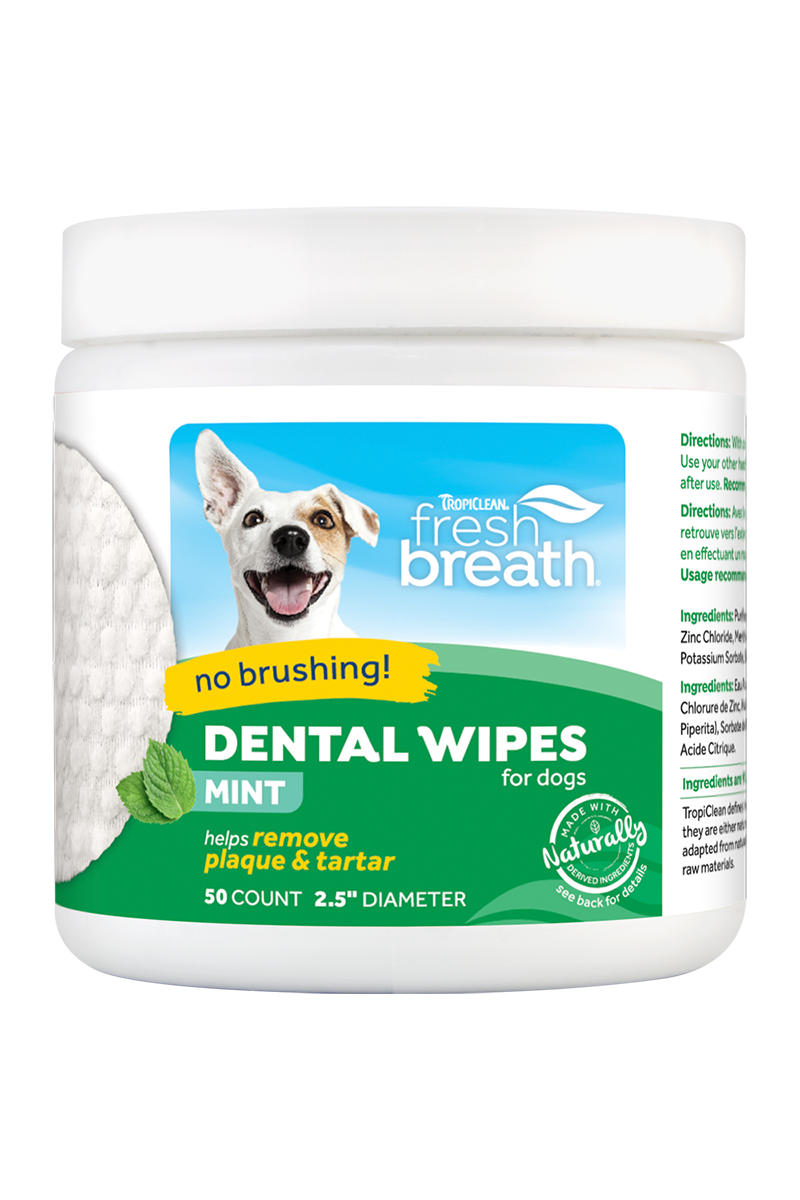 Tropiclean Fresh Breath Dental Wipes The Modern Dog Company Store